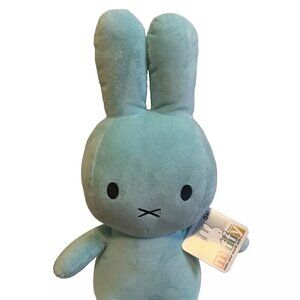 NEW Adorable Sitting Nijntje MIFFY 15” Plush Doll - Light Blue / Teal